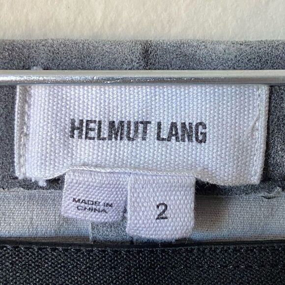Helmut Lang Lamb Leather Gray Skinny Pants Leggings Elastic Waist Size 2 - Picture 9 of 9